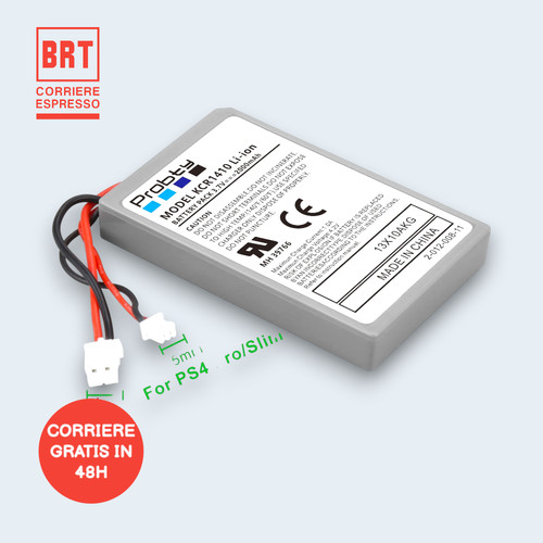 Batteria 2000mah per sony - 2000mah, ps4